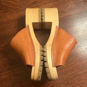 Swedish Hasbeens Ann Low Heeled Clogs Slide Size EU 37